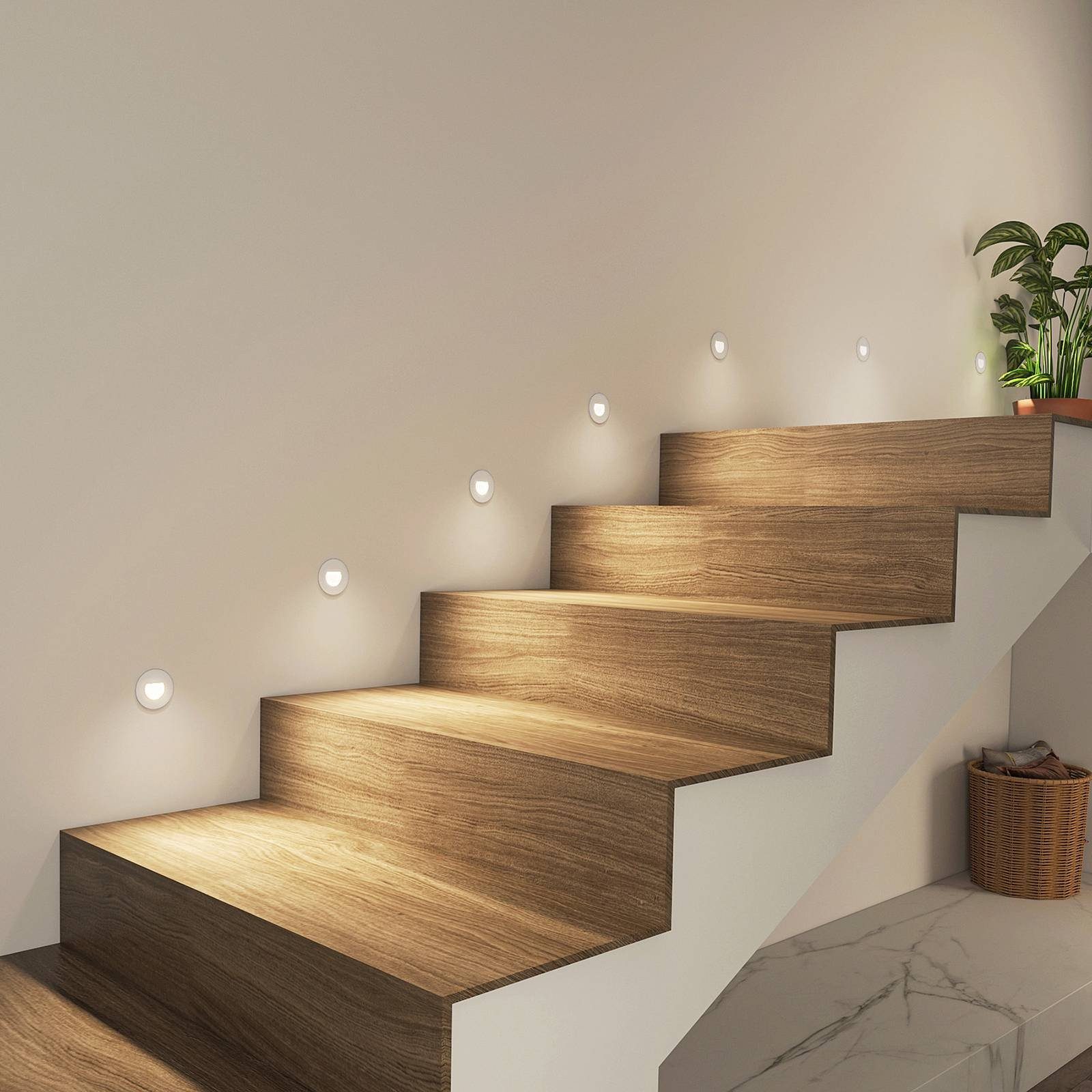 Arcchio Wandleuchte Vexi, Nicht enthalten, LED 2,8 W gesamt, Farbwechsel warmweiß / tageslicht