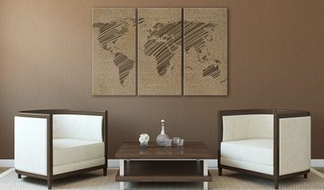 Artgeist Wandbild Notizen aus der Welt - Triptychon