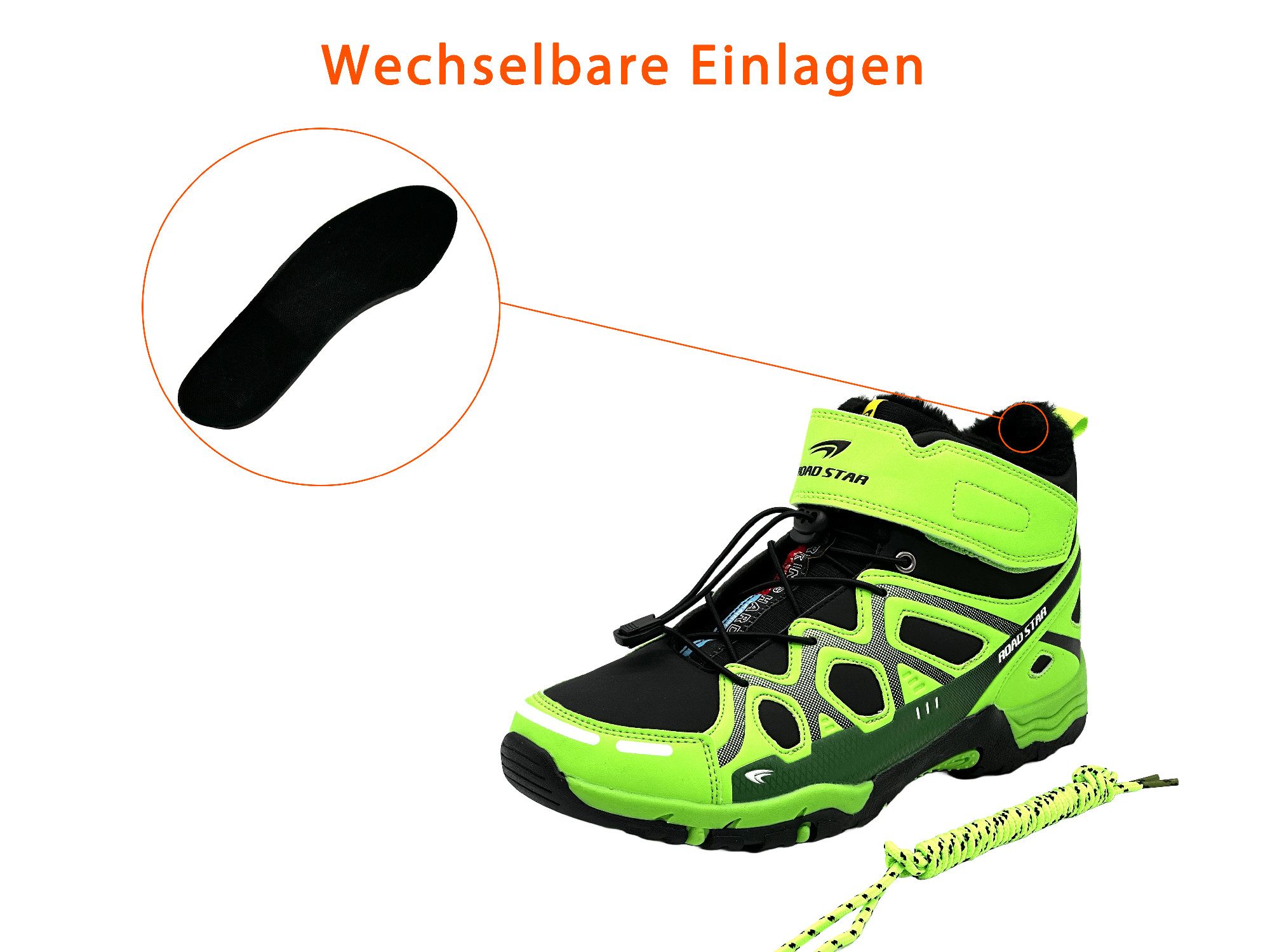 Nowaland Gefütterter Trekkingstiefel Outdoor Schuhe Wanderstiefel Wasserabweisend, atmungsaktiv