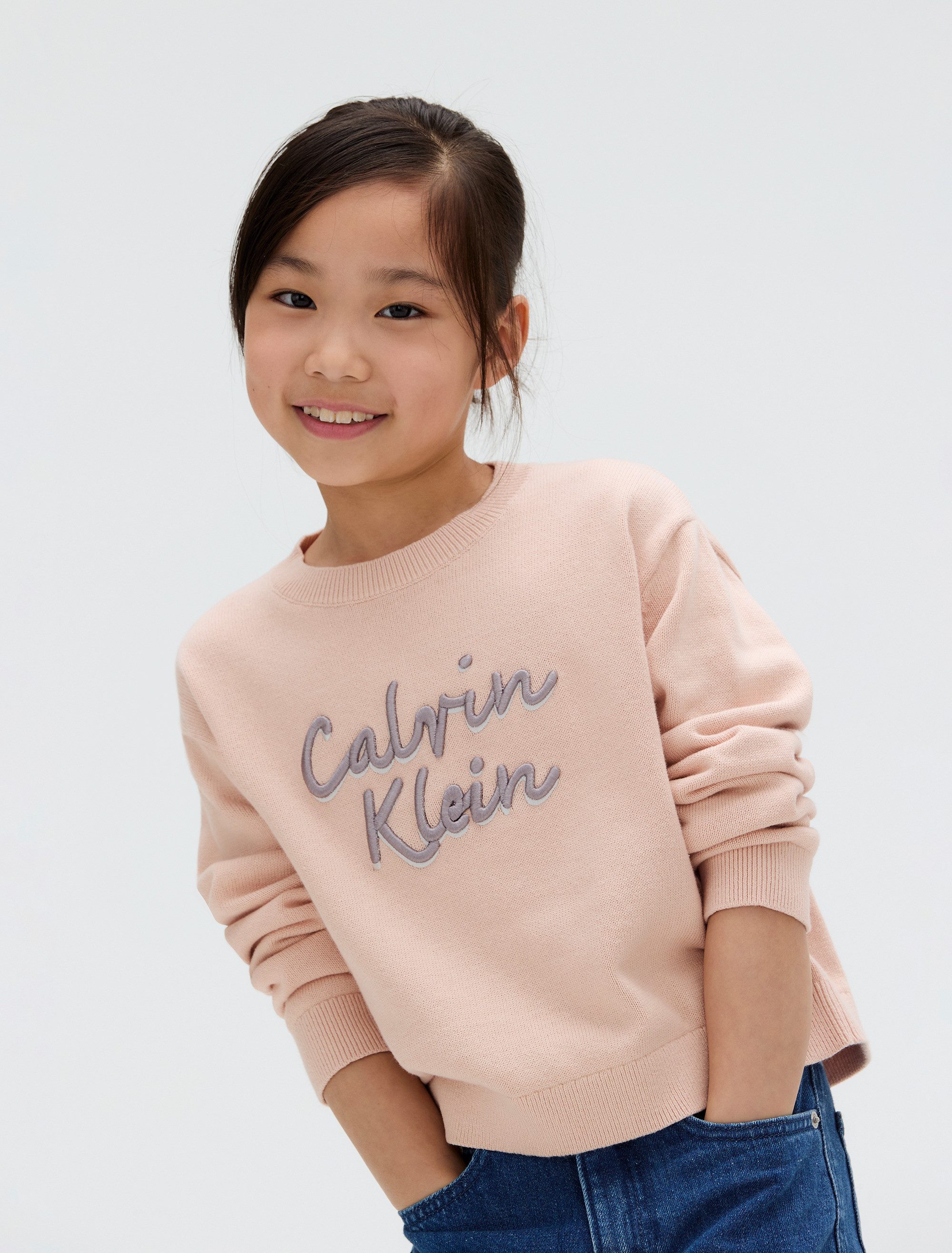 Calvin Klein Jeans Rundhalspullover LOGO METALLIC günstig online kaufen