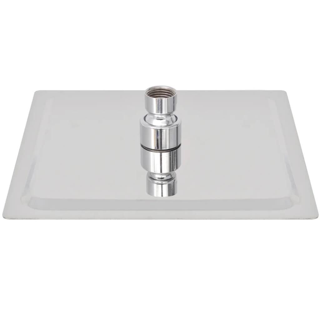 vidaXL Regenduschkopf Regenbrause Edelstahl 20x20 cm Quadratisch, (1-tlg), Duschkopf Edelstahl 20x20cm Quadrat Kopfbrause Regendusche Brausekopf – Bild 3 von 5