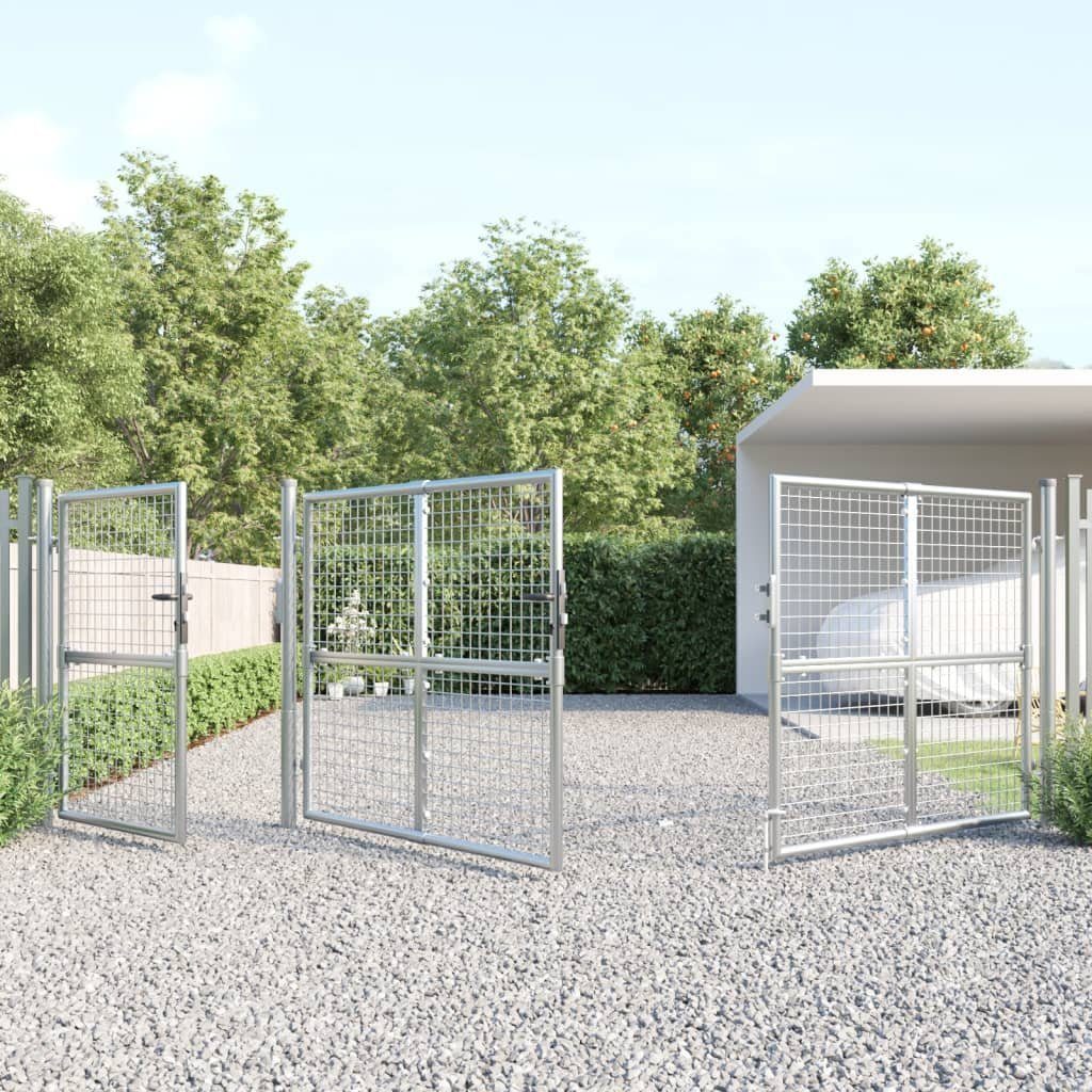 vidaXL Gartentor Mesh-Gartentor Silbern 400x175 cm günstig online kaufen