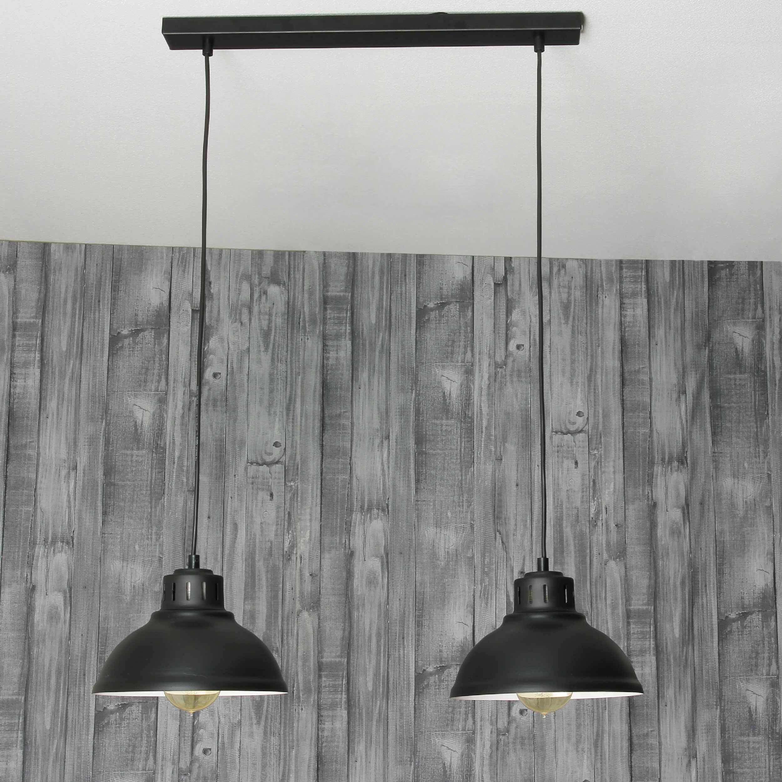 Esstisch Küche 2-flammig SVEN, Leuchtmittel, Pendelleuchte Licht-Erlebnisse ohne Schwarz Hängelampe