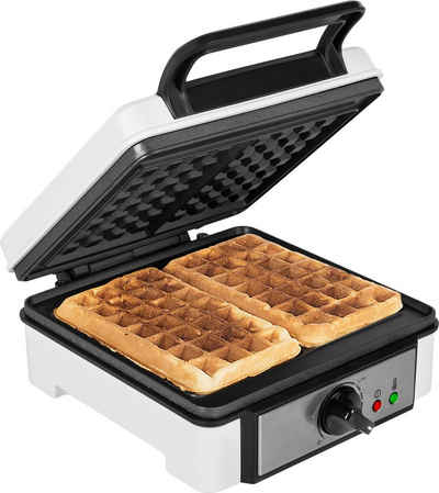 PRINCESS Waffeleisen 132397, 1200 W, mit Antihaftbeschichtung/ 2 Belgische Waffeln gleichzeitig