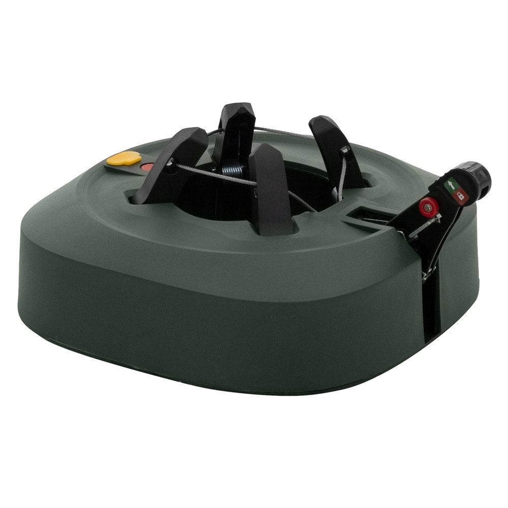 ECD Germany Christbaumständer Weihnachtsbaumständer mit Wassertank Fußpedal & Einseiltechnik Grün, Tannenbaumständer 32 cm mit Kindersicherung für Bäume bis 230 cm Höhe