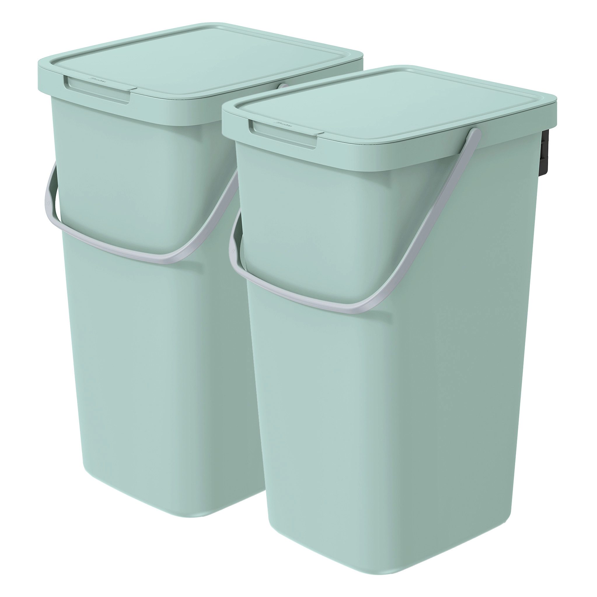 Mülleimer Q-SYSTEMA Abfalleimer-Set 2 x 25 Liter