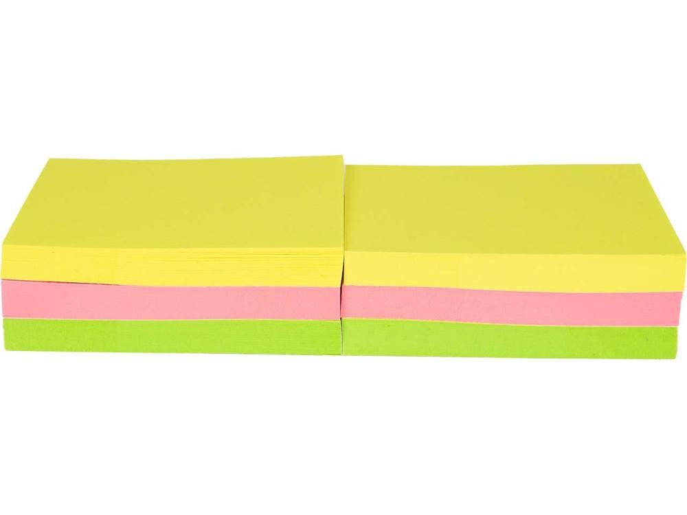 memo Haftnotizblock memo Haftnotizen 75 x 75 mm, 3 x 2 Blöcke im Recyc