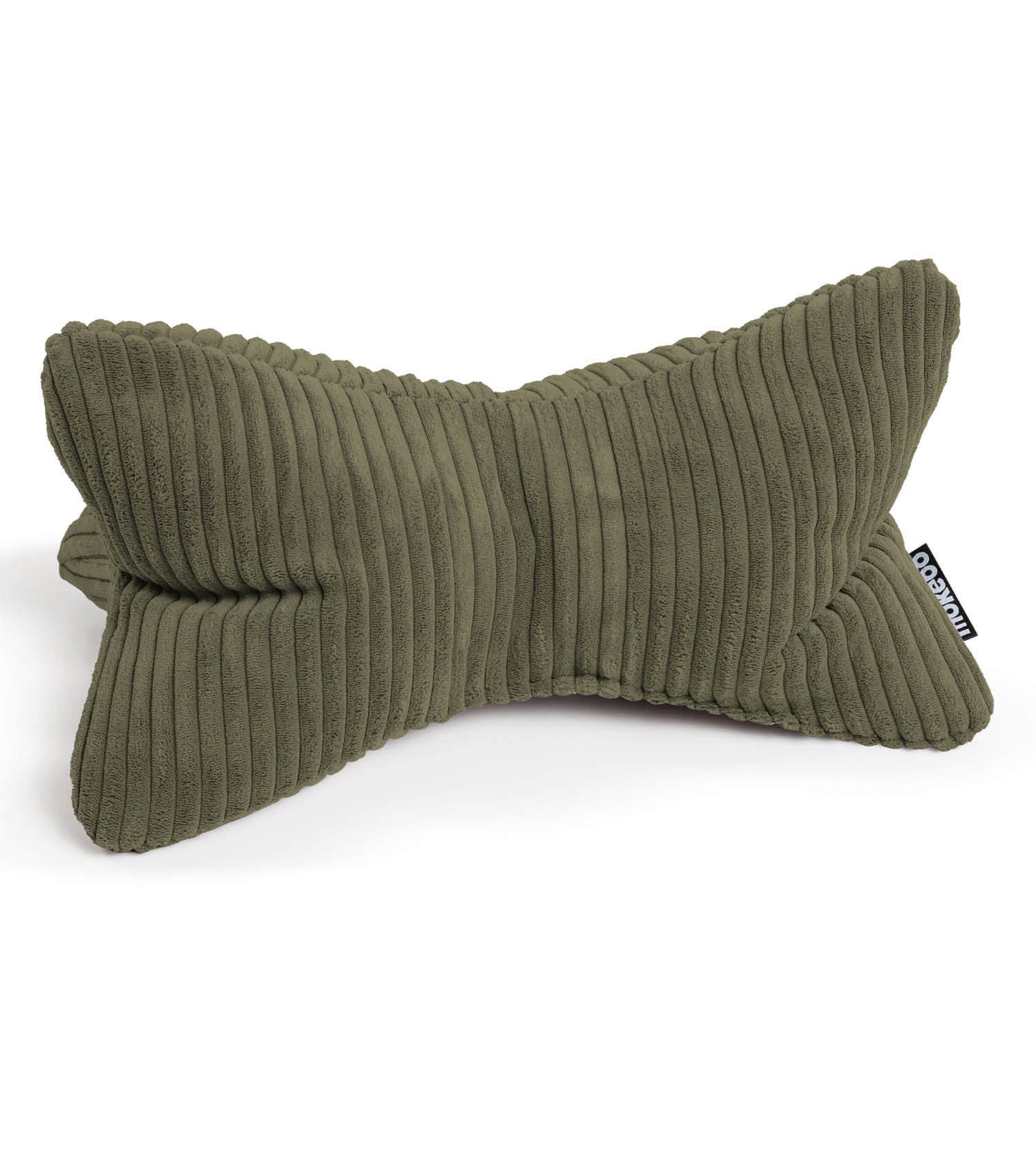 mokebo Nackenrolle Der Leseknochen, aus Cordstoff, Made in Germany, Leseknochen, Nackenkissen aus Cordstoff in Grün