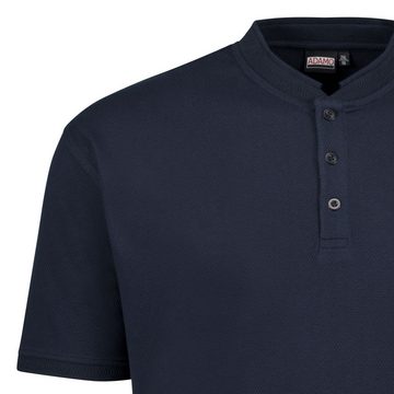 ADAMO T-Shirt (1-tlg) Waffelpiqué Serafino Shirt für Herren in Übergrößen bis 10XL