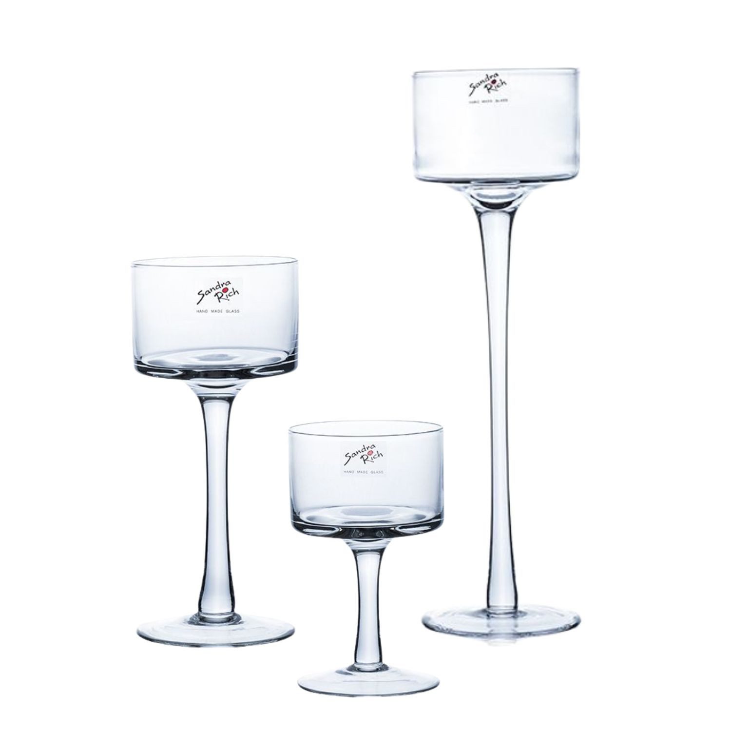 CreaFlor Home Teelichthalter, Farbe: Transparent, Höhe: 20cm