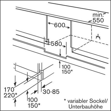 BOSCH Einbaukühlschrank 6 KUR15AFF0, 82 cm hoch, 59,8 cm breit