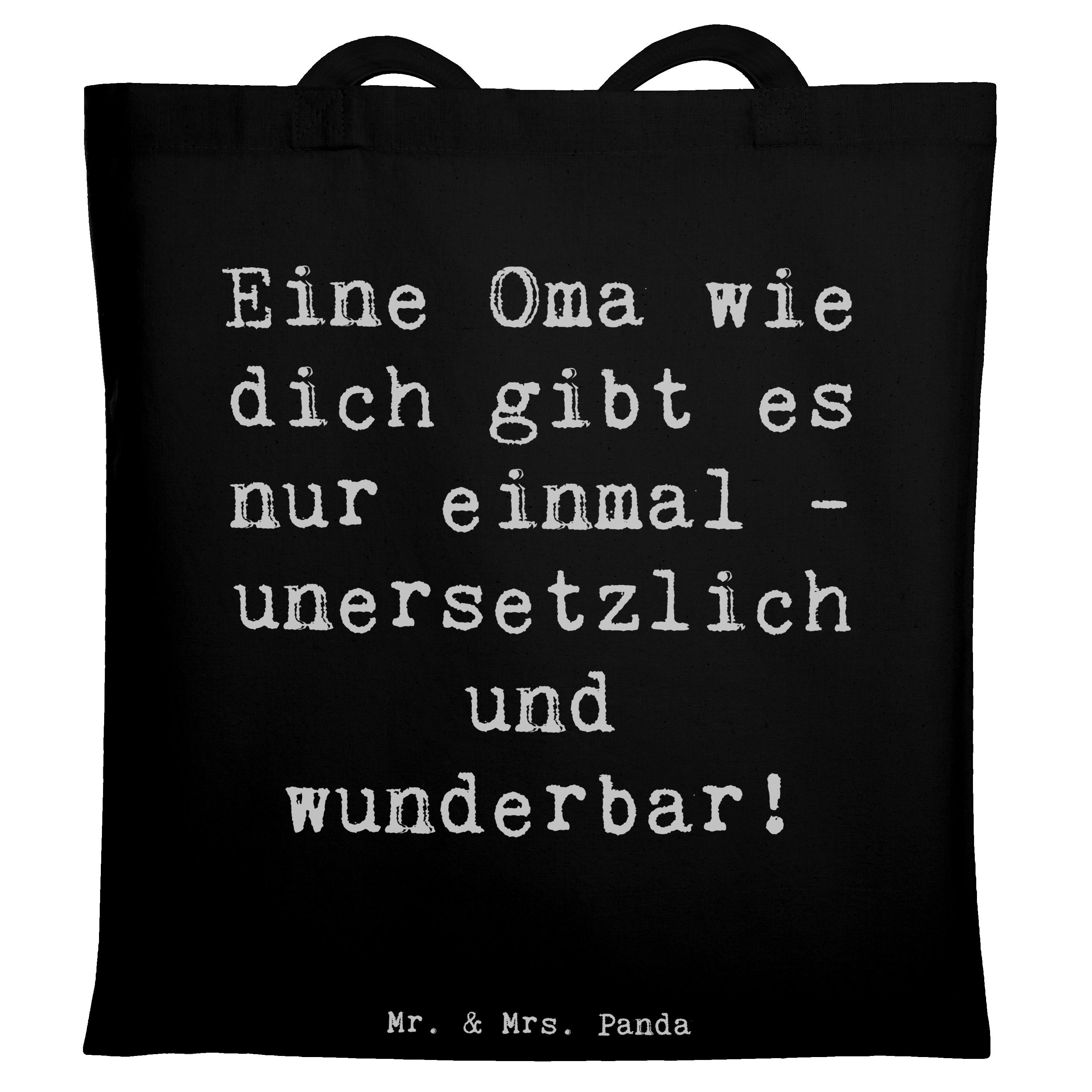 Tragetasche Spruch Einzigartige Oma, Tote Bag, Schwarz, Tasche, Beutel, Danke sag