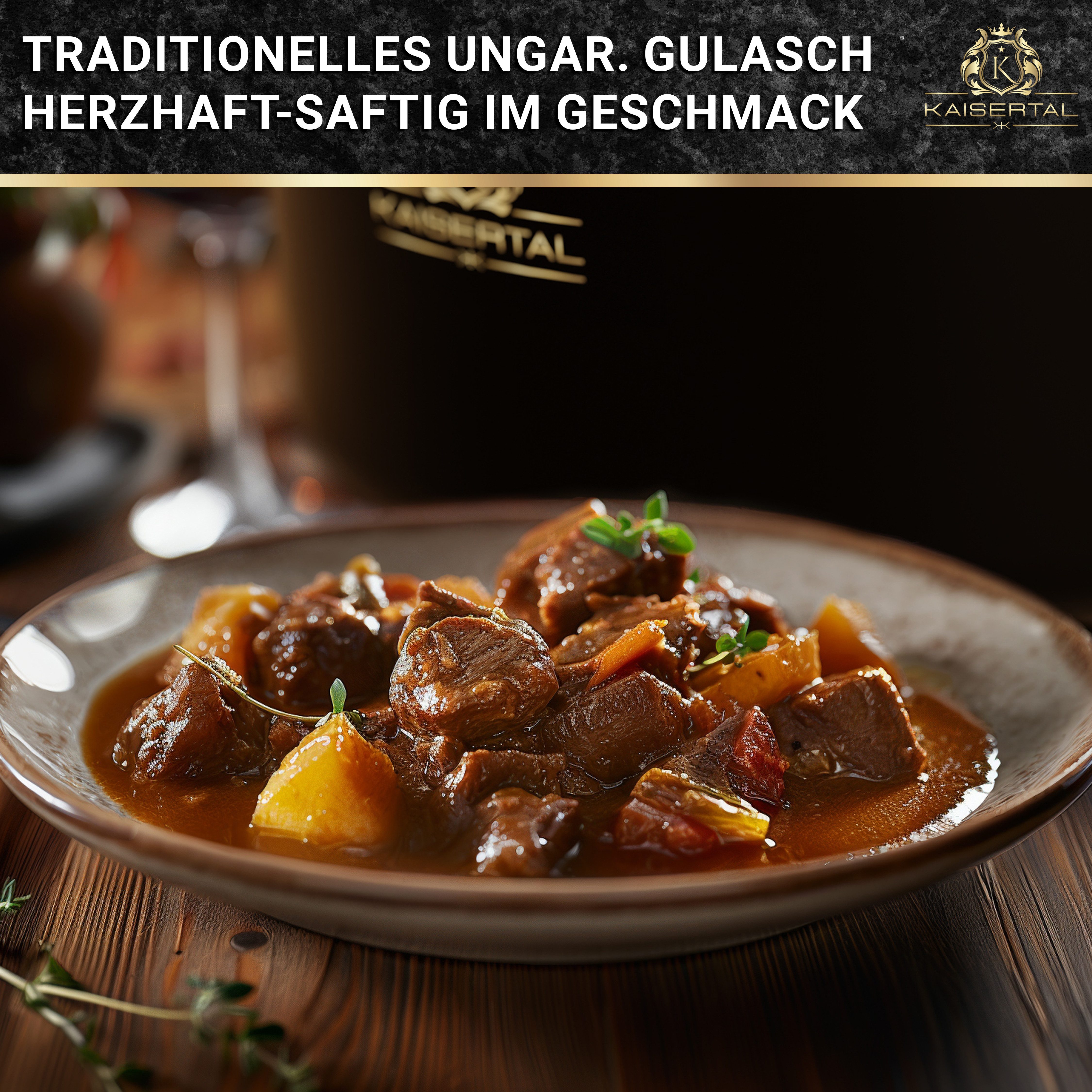 Kaisertal Bräter Gusseisen Topf - eingebranter / emaillierte Gusseisentopf Schmortopf, Gusseisen, Gusseisen Topf + Deckelpfanne, Offenfest, Induktion, Elektroherd