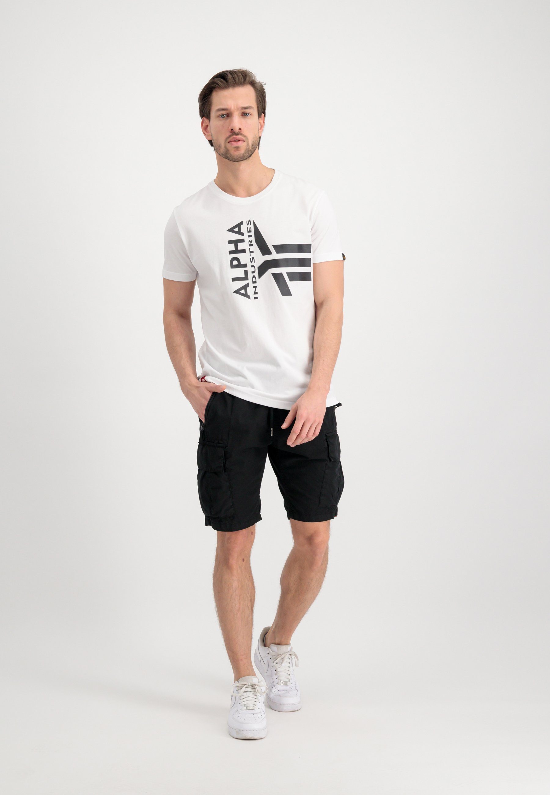 Half Logo Foam Alpha T-Shirt Industries Alpha Men - white T Industries T-Shirts