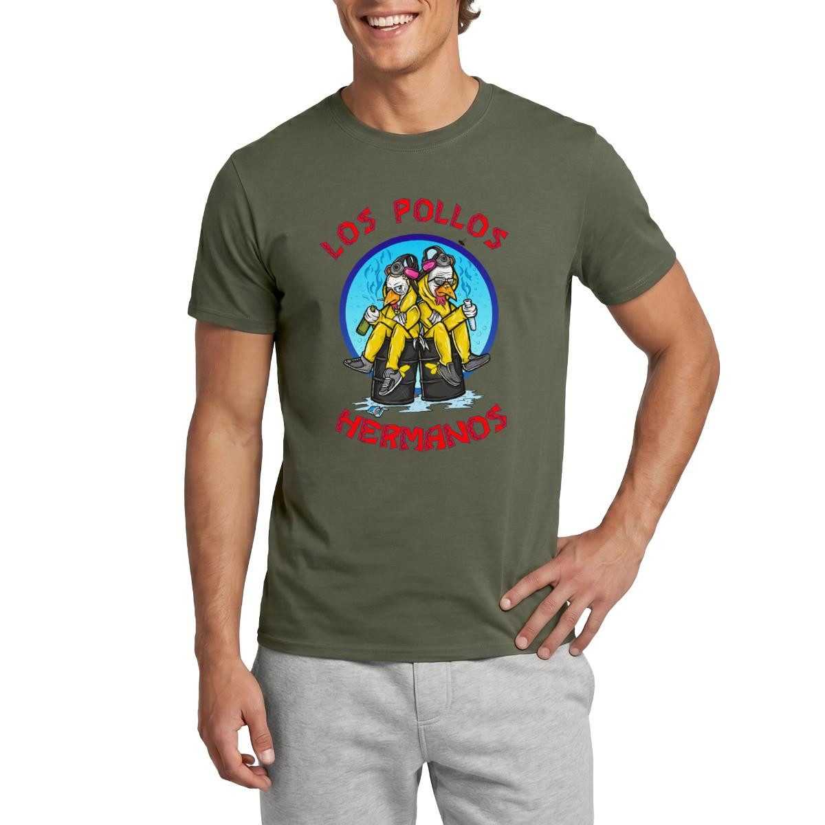 T-Shirt Breaking Bad Los Pollos Hermanos White Pinkman Männer T-Shirt