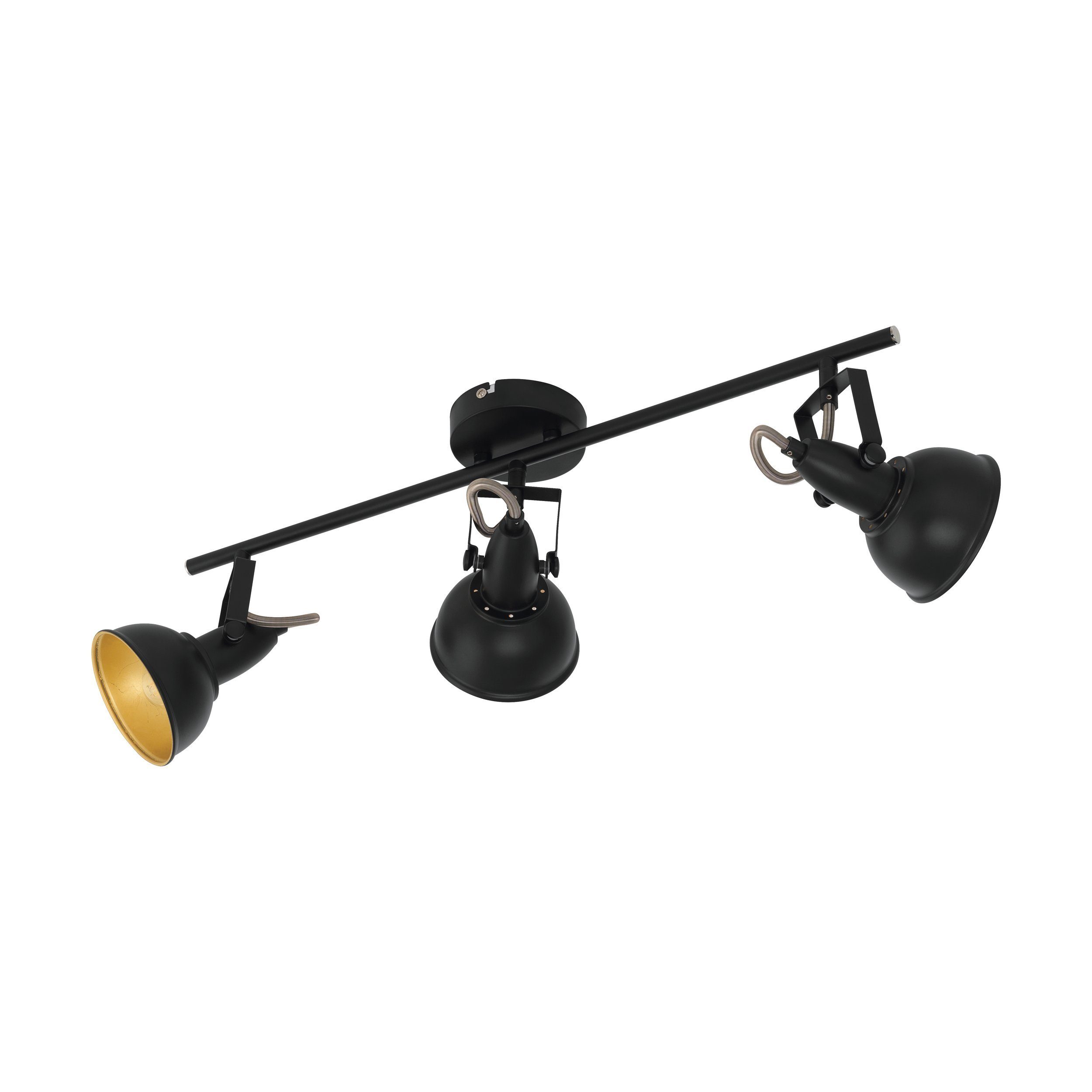 EGLO LED Deckenspot Thornton, Leuchtmittel exklusive, Deckenleuchte  Vintage, Industrial, Deckenstrahler aus Stahl,L 55 cm