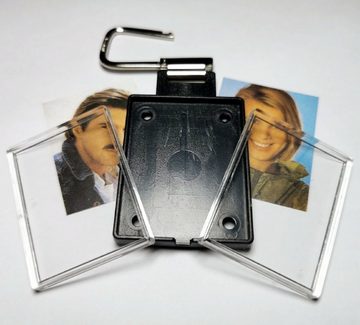 HR Autocomfort Schlüsselanhänger Acryl 2er Foto Doppel Bild Fotorahmen Passbild Anhänger