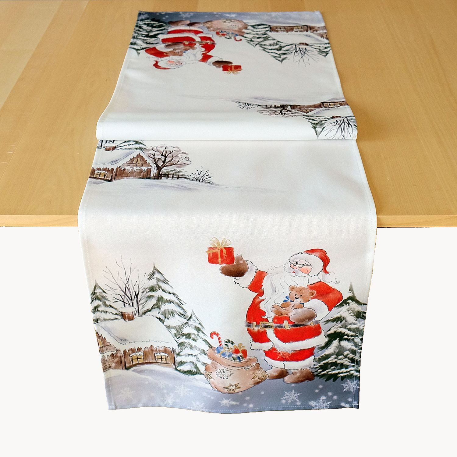Tischdecke mit Druckmotiv Weihnachtsmann Winter