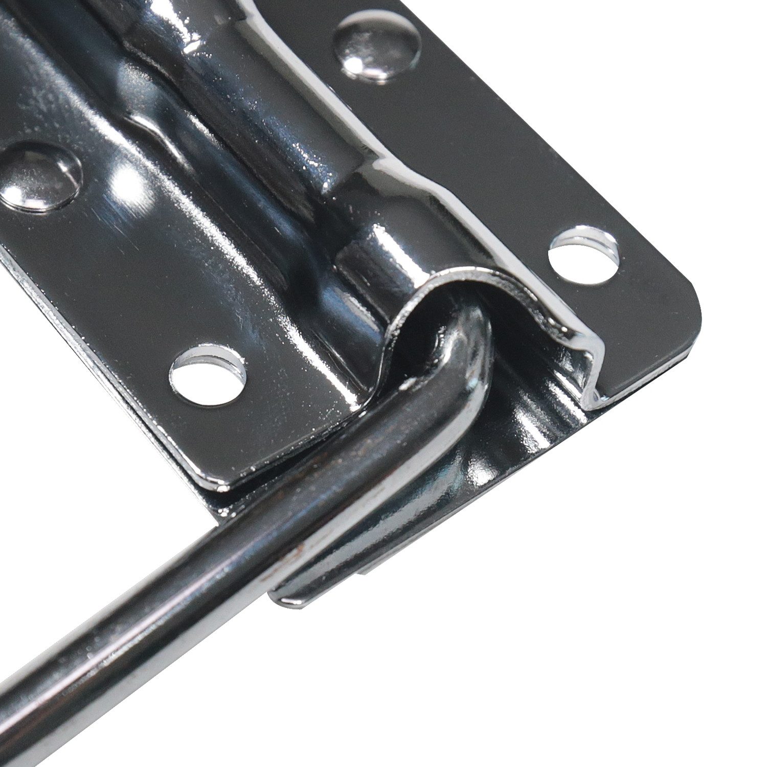 HMF Möbelgriff Klappgriff für Kisten, gefedert (2 Stück, Set), Kistengriffe 12,5 x 4 cm, Silber verzinkt