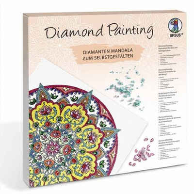 URSUS Kreativset Diamond Painting Mandala zum selbstgestalten, (Diamanten-Mandala, mit allem notwendigen Zubehör)