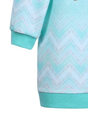 coolismo Sweatkleid Sweatshirt Kleid für coole Mädchen mit Motiv-Print "Skihase" Baumwolle, Made in Europa