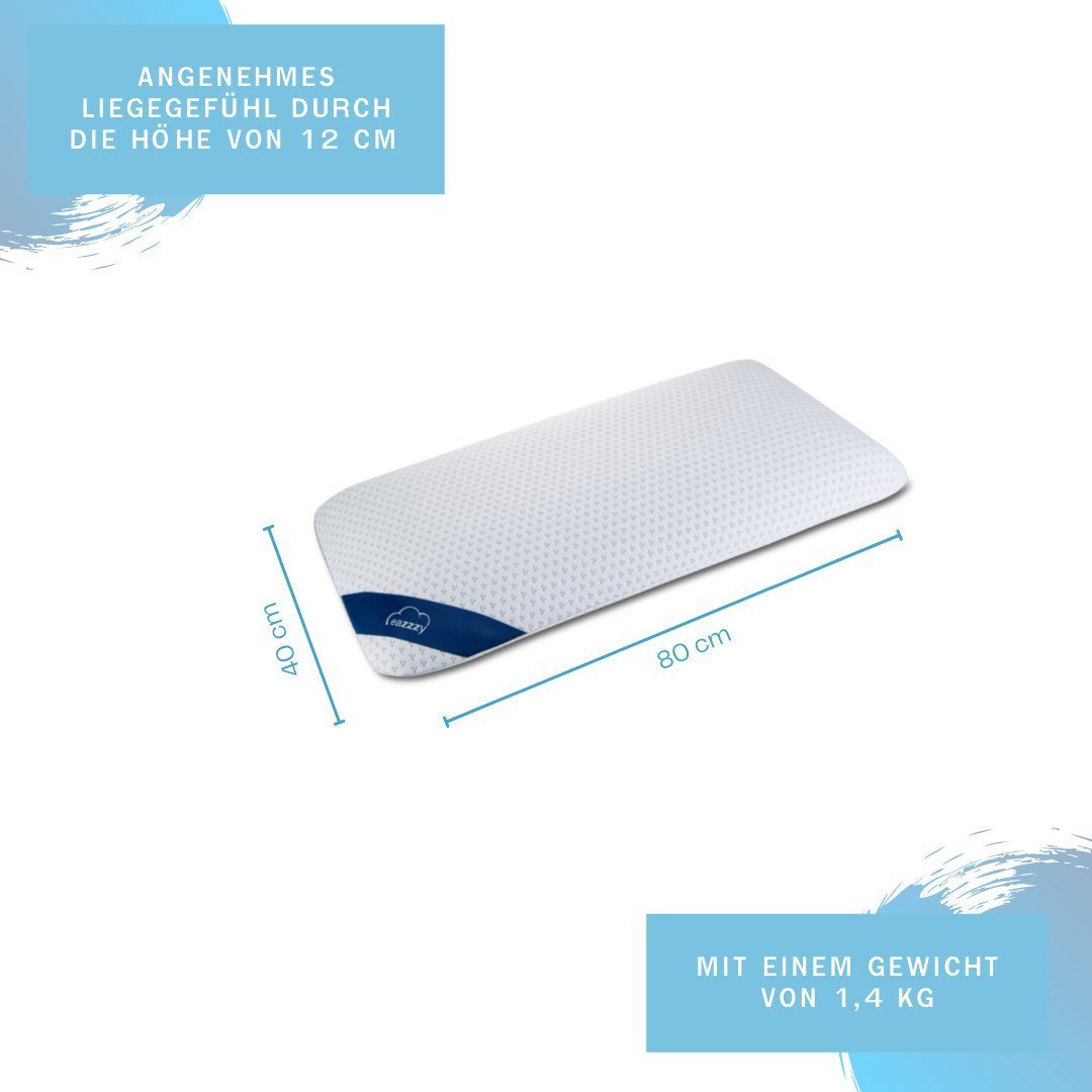 Genius Nackenstützkissen Eazzzy Schaumkissen, Füllung: 99% Polyester, 1% sonstige Fasern, Seitenschläfer, Rückenschläfer, Bauchschläfer, kühlender Gelschaum - gegen Nackenschmerzen