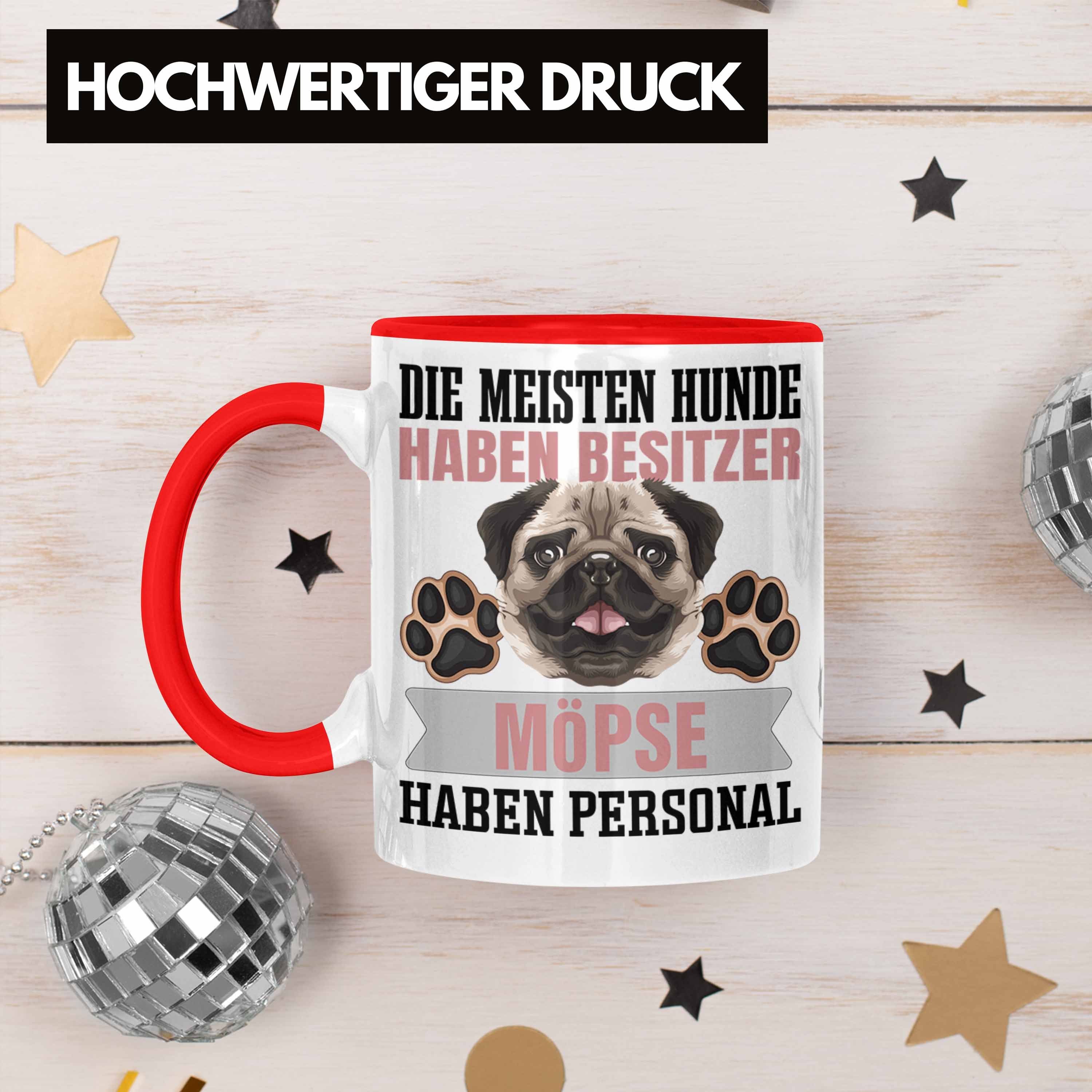 Besitzer Tasse Trendation Tasse Lustiger Mops Rot Geschenkidee Besitzerin Geschenk M Spruch