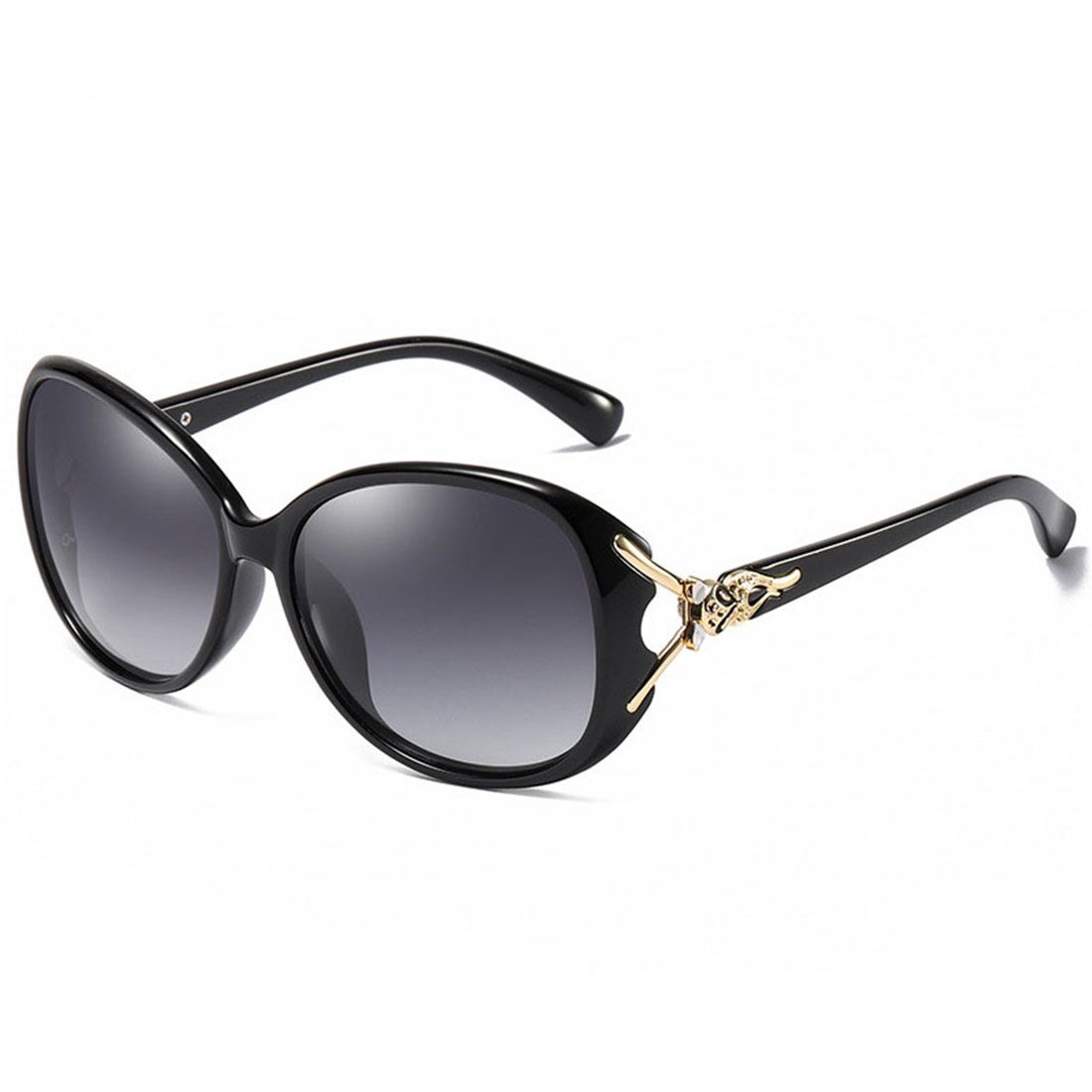 DÖRÖY Sonnenbrille Polarisierende Damen-Sommer-Sonnenbrille, Outdoor-Sonnenbrille Schwarz