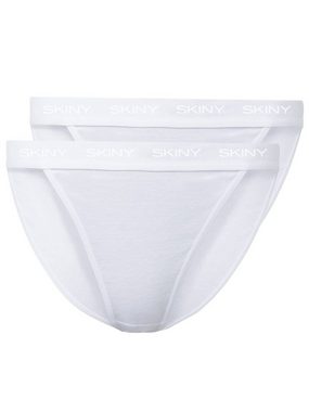 Skiny String Damen Tanga 2er Pack Cotton Rib (Packung, 2-St) Zwickel