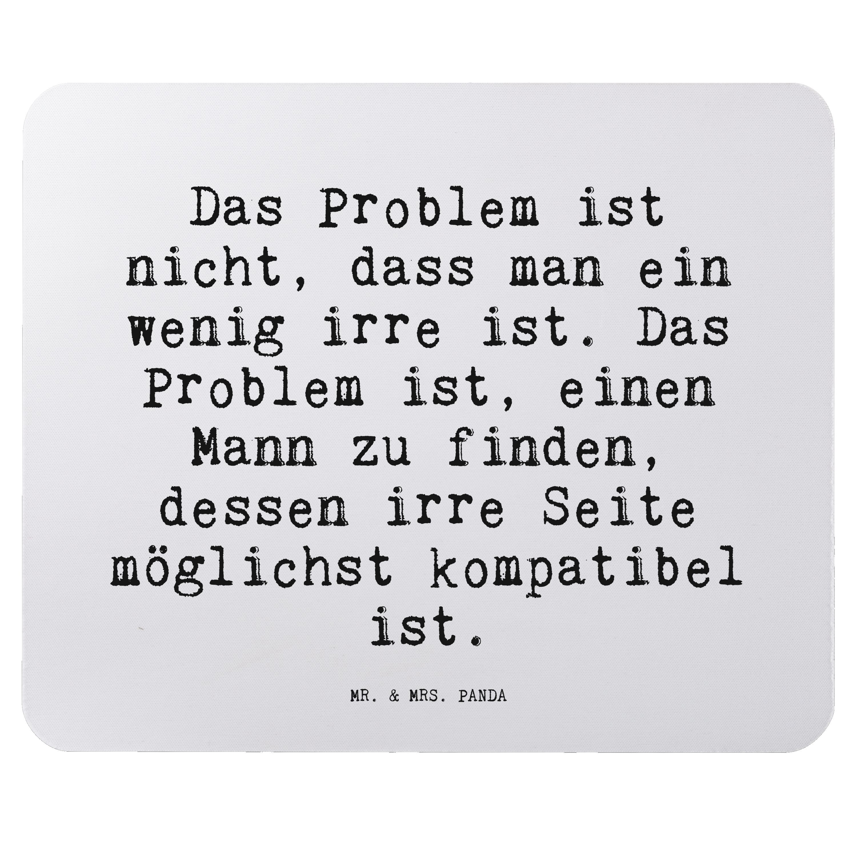 Mr. & Mrs. Panda Mauspad »Das Problem ist nicht,... Aquarellblau
