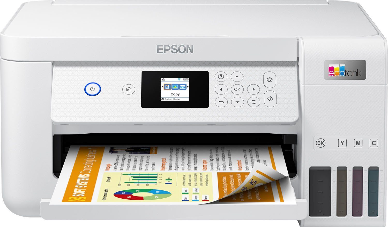 Epson EcoTank ET-2856 Direct) Wi-Fi (WLAN Tintenstrahldrucker, (Wi-Fi)