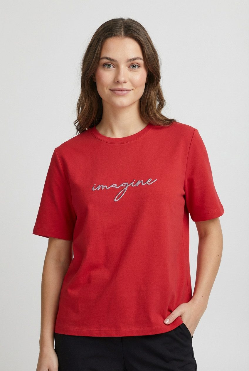 Vila Kurzarmshirt VISYBIL IMAGINE O-NECK S/S TOP/PB/LC
