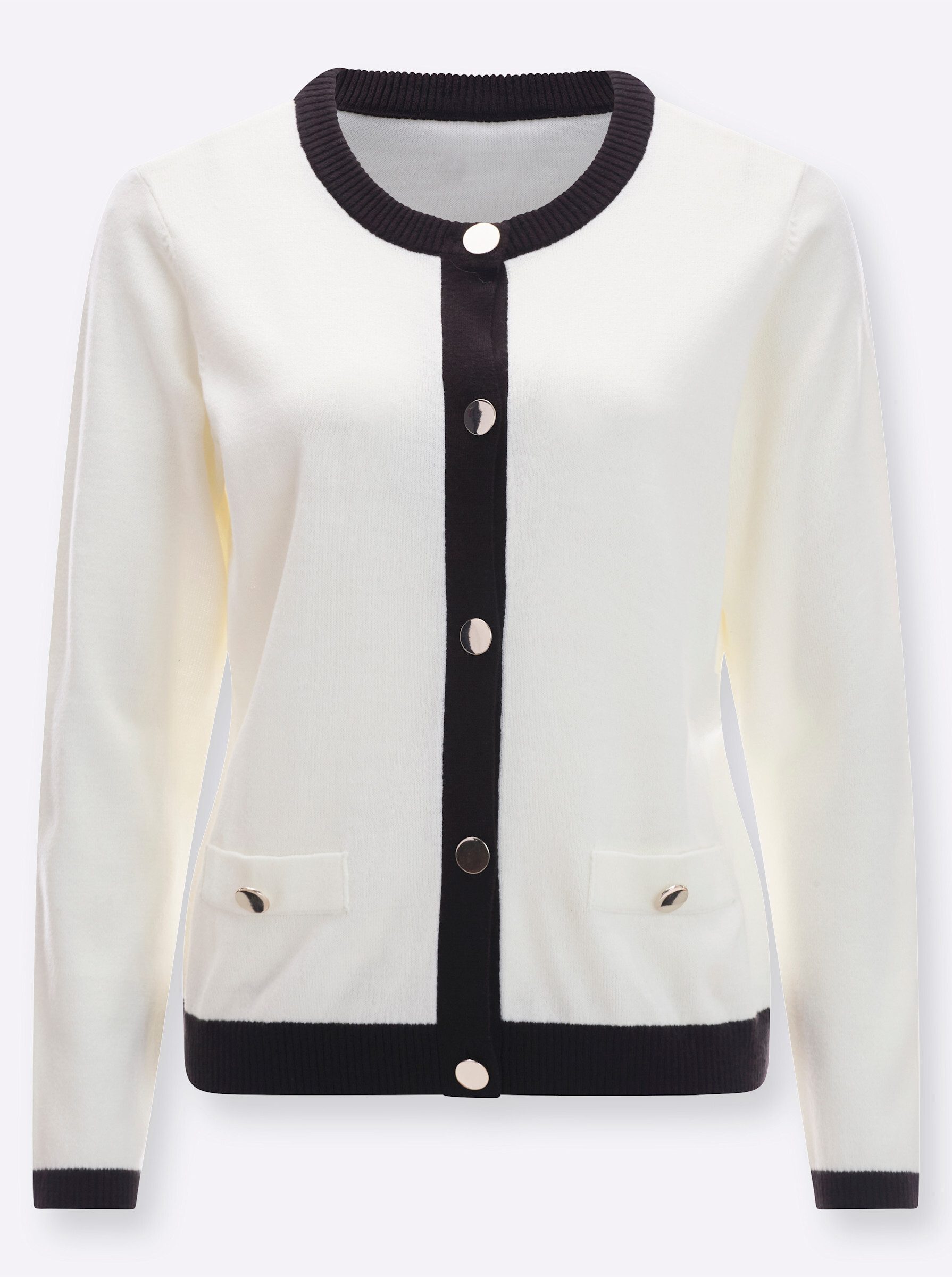 Sieh an! Strickjacke Strickjacke Langarm Jersey