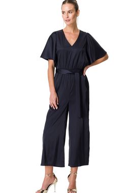 Zero Jumpsuit Satin mit Stoffgürtel (1-tlg) Gürtel