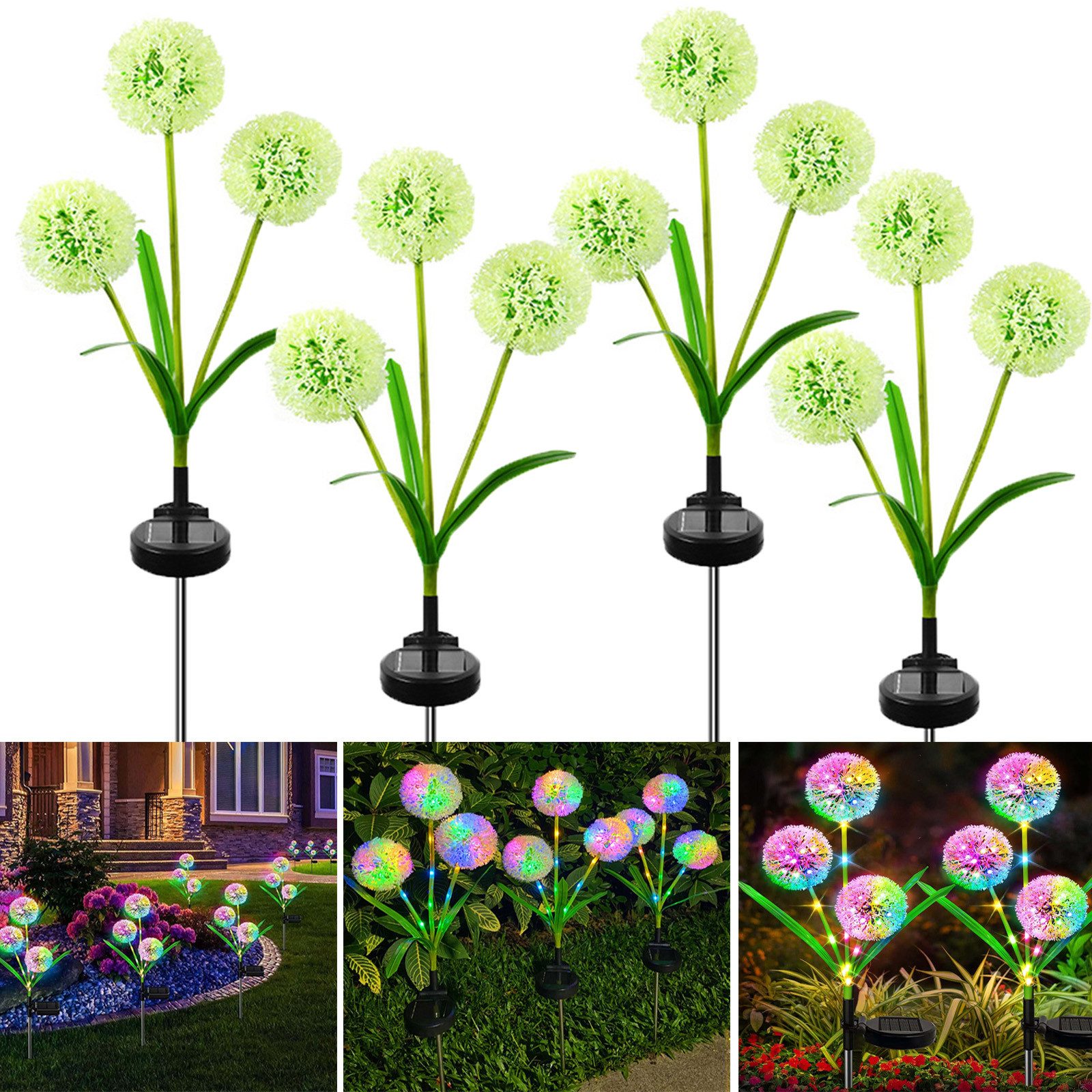 Jibenhome LED Solarleuchte LED Solarlampen Löwenzahn günstig online kaufen