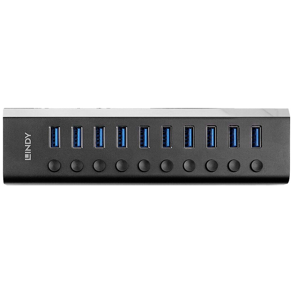 USB-Verteiler LINDY 43370 USB 3.2 Gen 1-Hub (USB 3.0) Schwarz