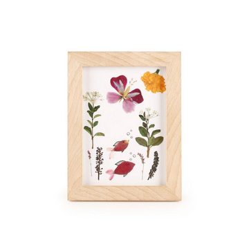 Kikkerland Bilderrahmen Huckleberry Holz Bilderrahmen für gepresste Blumen und Blätter, (1 St), inkl. Löschpapier