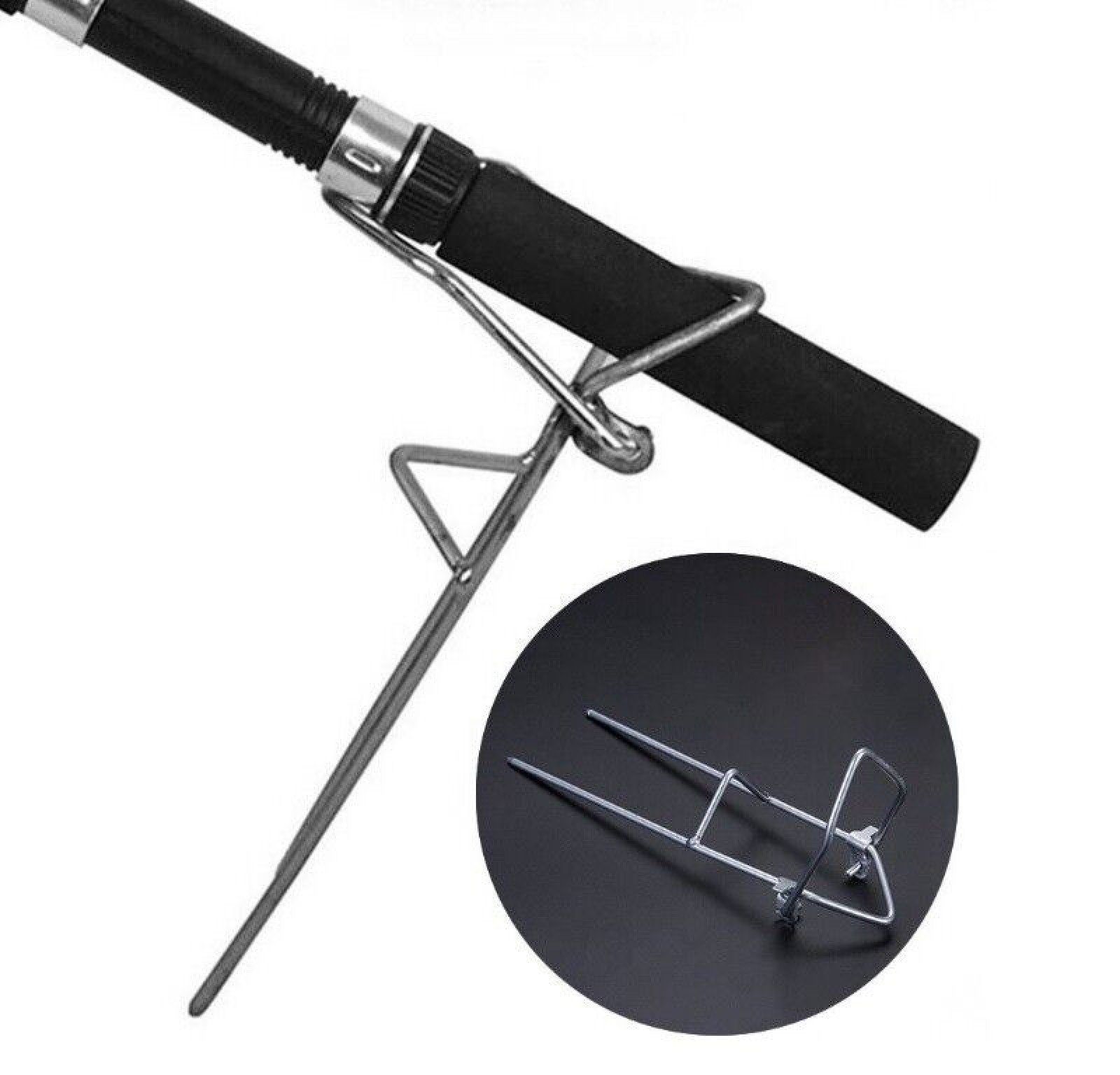Angelkescher 1 Stück Angelrutenhalter Boden, Rutenhalter aus Metall - Rutenständer