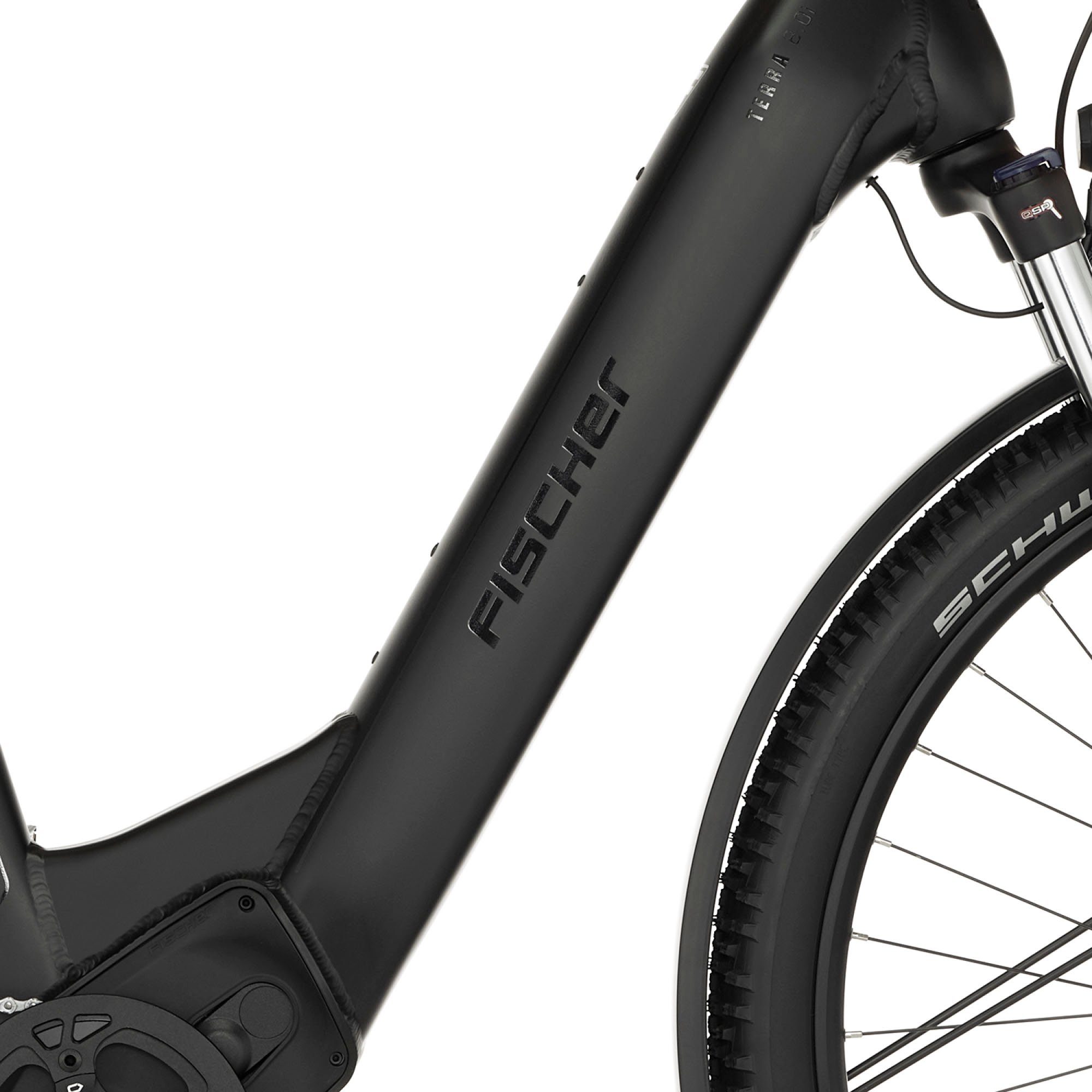 8.0i Deore TERRA E-Bike Mittelmotor, schwarz 711 Shimano Schaltwerk, Kettenschaltung, Wh Akku, FISCHER Fahrradschloss) (mit 10 43, Fahrrad Gang