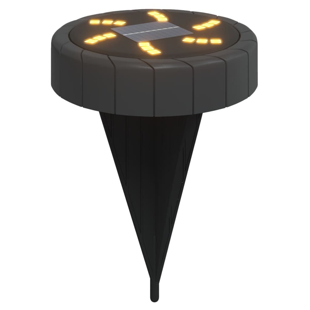 vidaXL LED Solarleuchte Solar-Bodenleuchten mit Erdspieß 12 Stk. Warmweiß