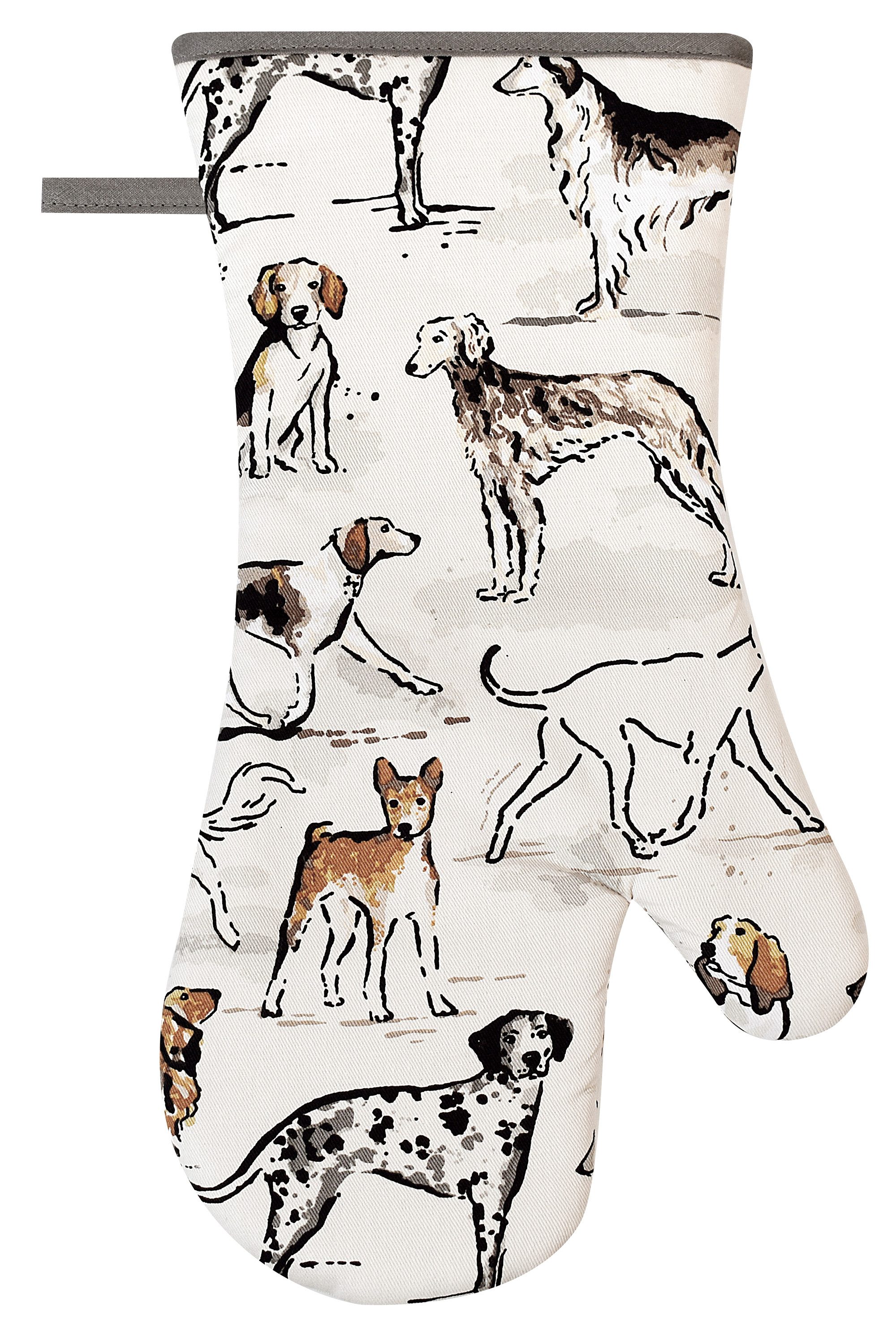 Ulster Weavers Topfhandschuhe Country Dogs, (1-tlg., 1-teilig), 1-tlg., bestehend aus 1x Ofenhandschuh, wattiert, Größe: ca.20x37 cm