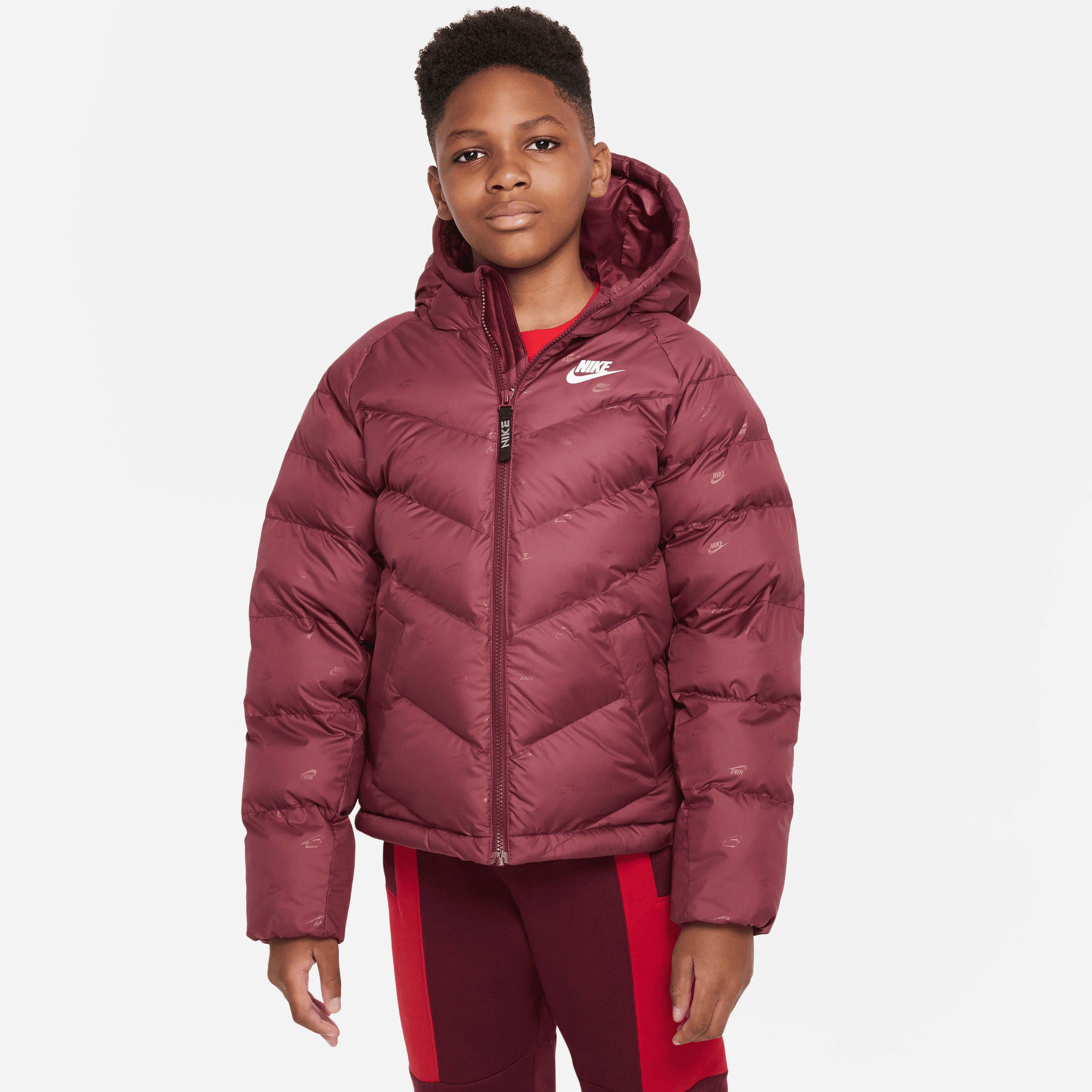 Nike Sportswear Steppjacke K BEETROOT/WHITE DARK JKT AOP NSW HD SYNFL