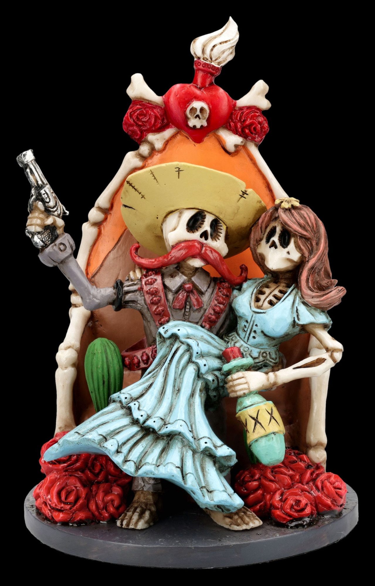 Figuren Shop GmbH Dekofigur Skelett Paar Figur Hasta La Muerte - Catrina Statue Day of the Dead