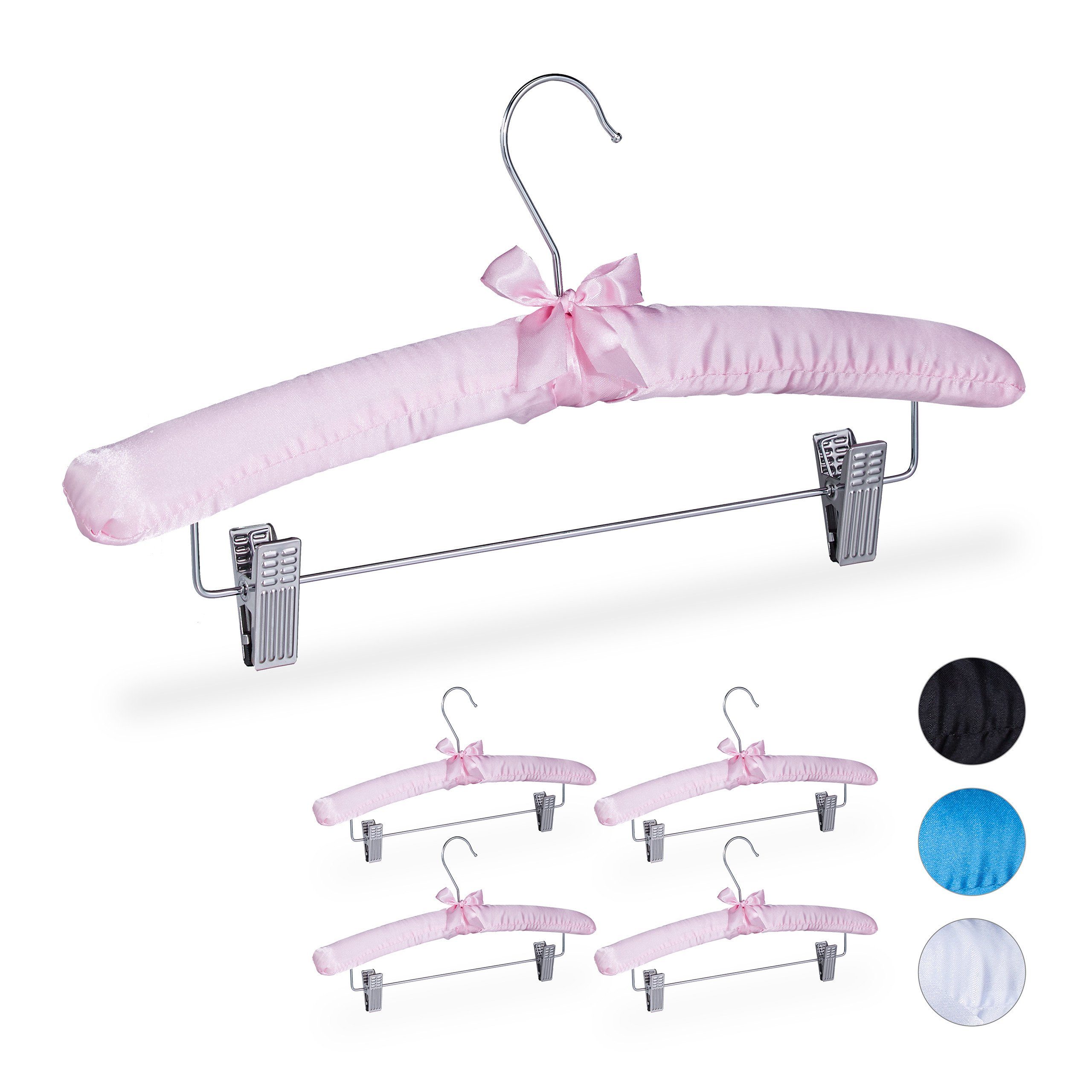 relaxdays Автовешалки 40 x Satin Автовешалки rosa