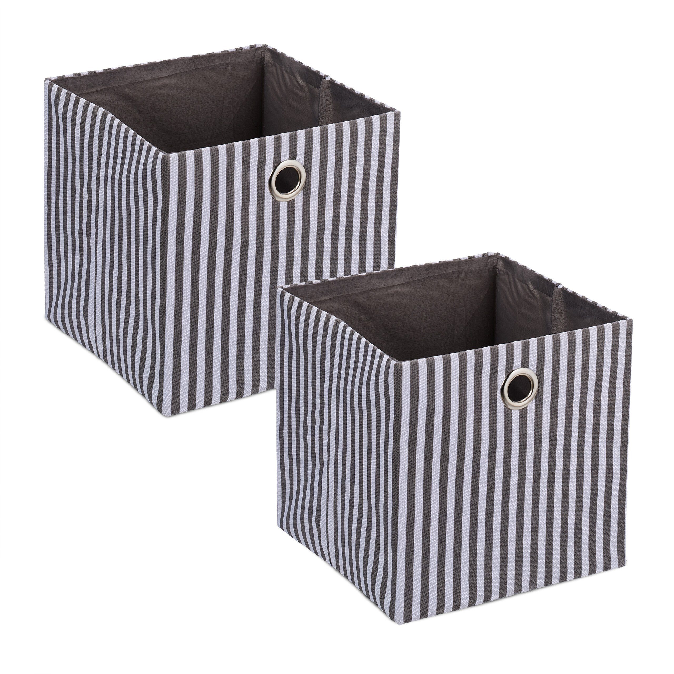 relaxdays Aufbewahrungsbox grau im 2er Set günstig online kaufen