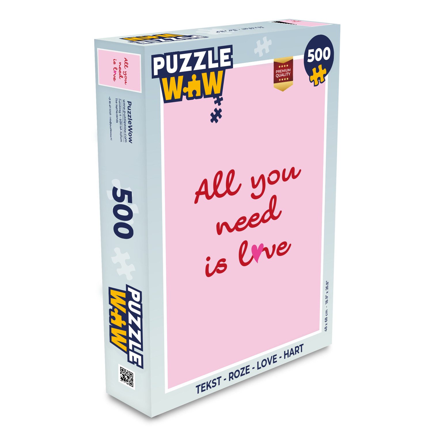 Puzzle Text - Rosa - Liebe - Herz