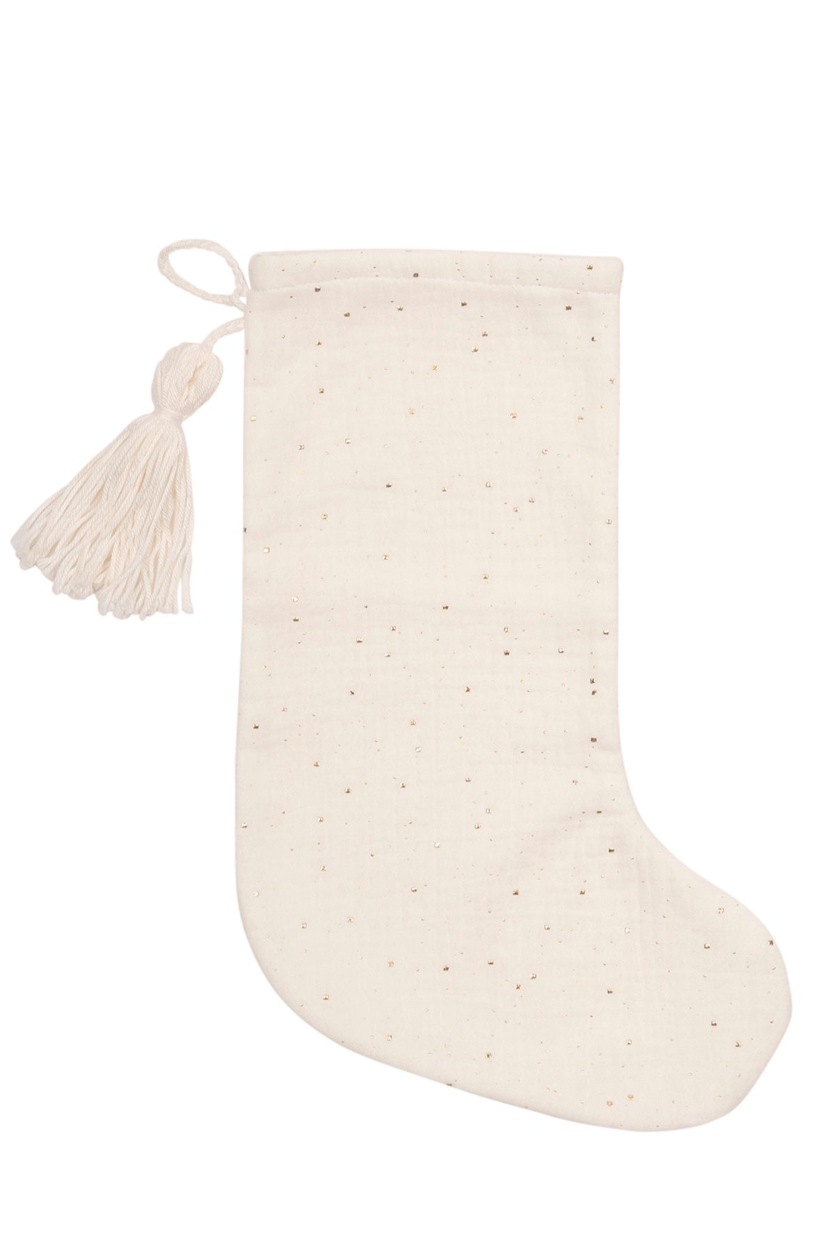 kikadu Nikolausstiefel 2201, Bio-Baumwolle, funkelndes Design für Nikolaus und Weihnachten