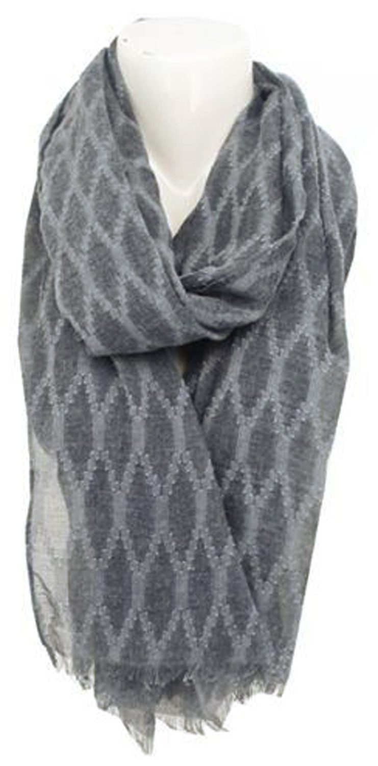 chic4home Schal Dreamy Flair, (1-St. 1-teilig), sommerlicher Damen Schal mit Rautenmuster
