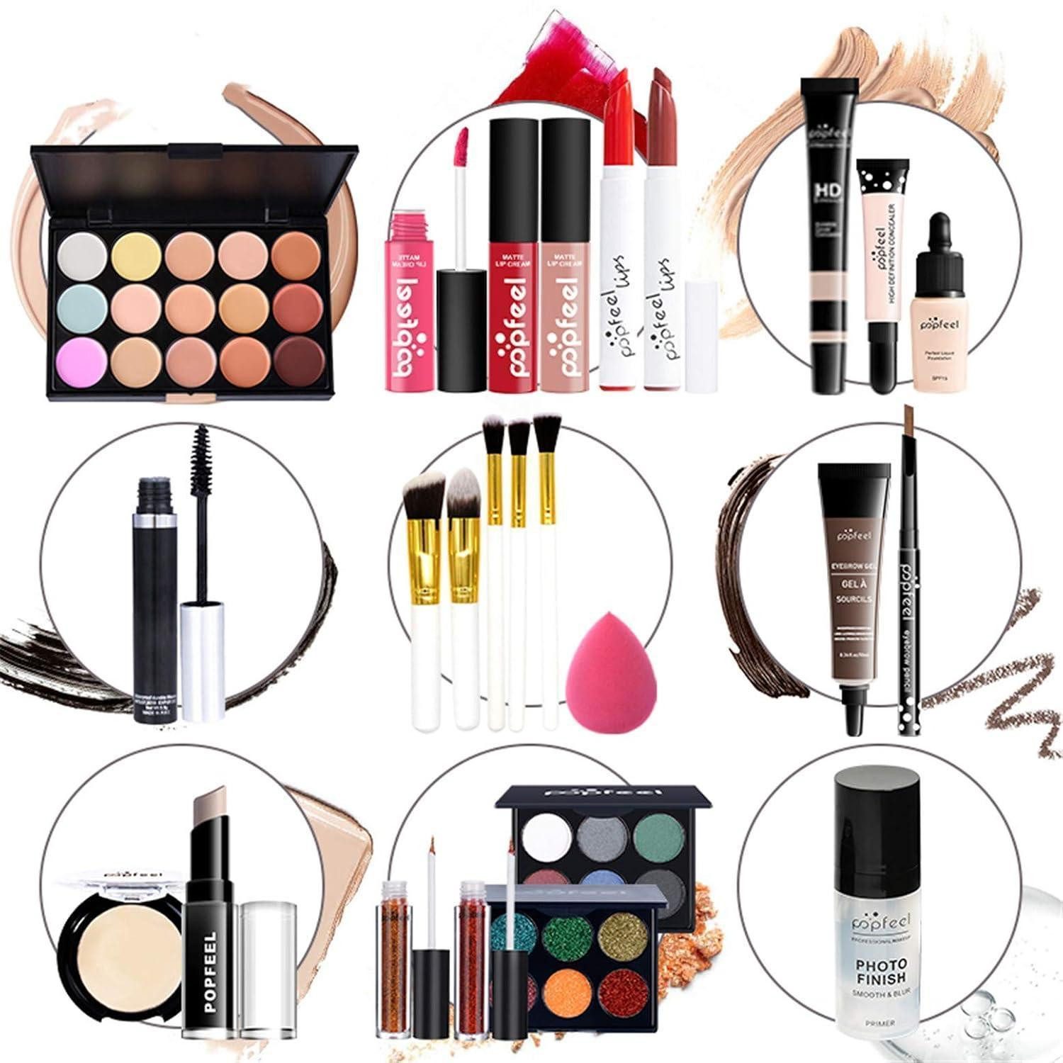 LuxusKollektion Schmink-Set Make-up Geschenkset Schminkkoffer mit Paletten