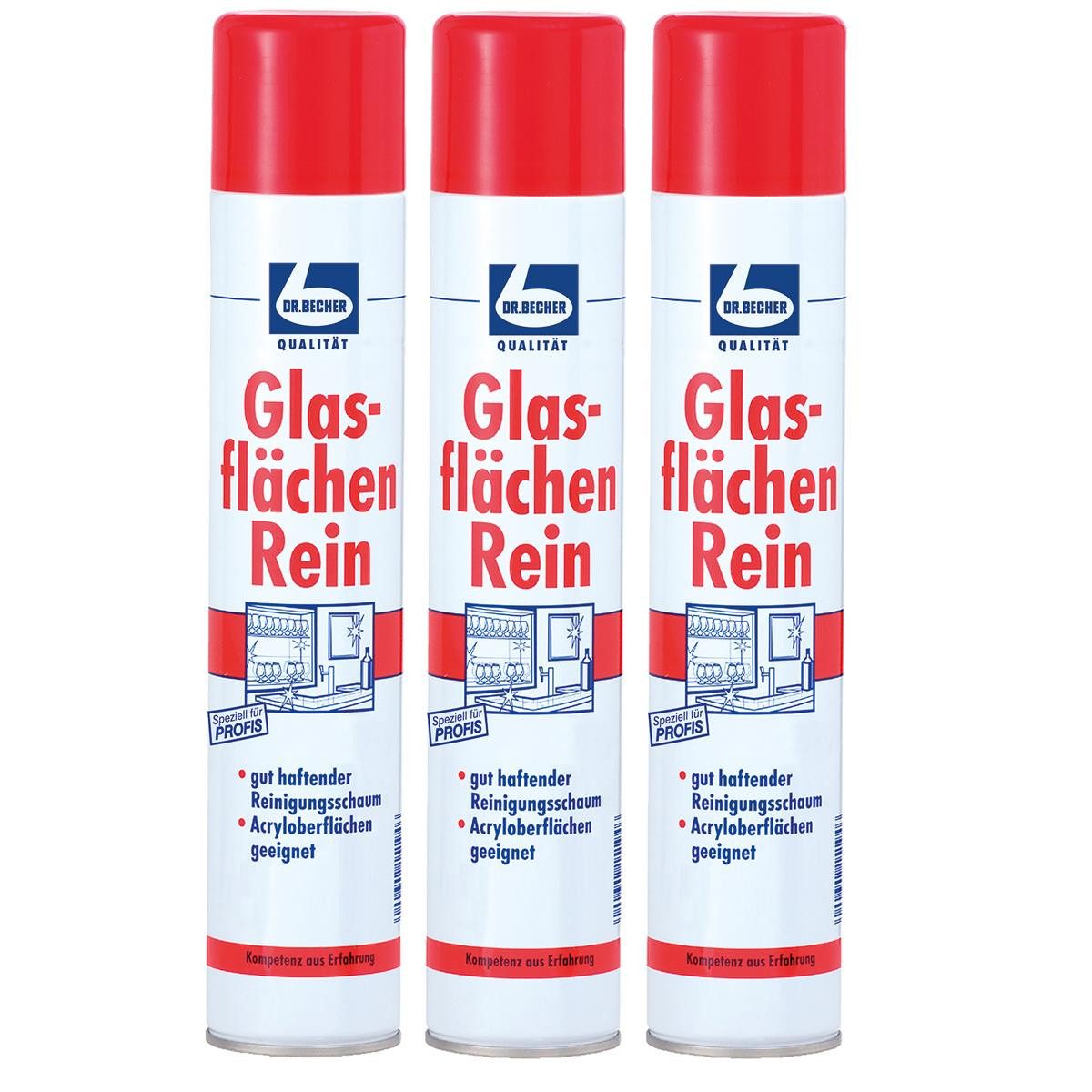 Dr. Becher Dr. Becher Glasflächen Reiniger 500ml Fensterreiniger (3er Pack) Стеклоочиститель